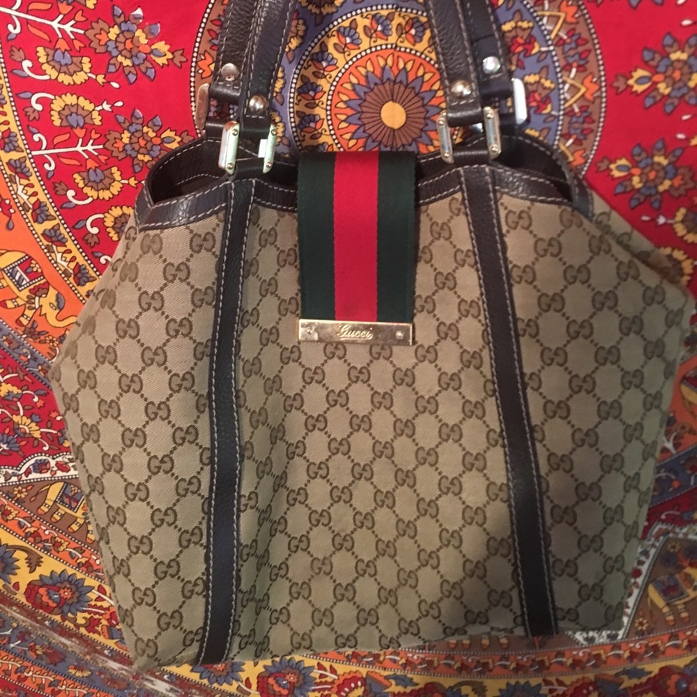 Authentic Gucci Women’s Brown Canvas Tote